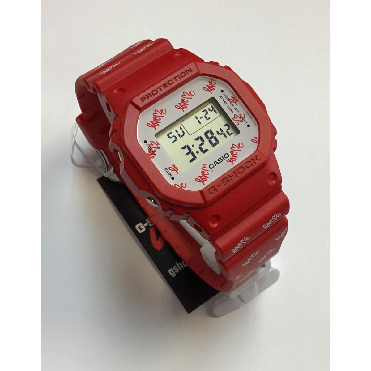 Casio G-shock Curtis Kulig Love Me Red Digital Watch DW5600LH-4