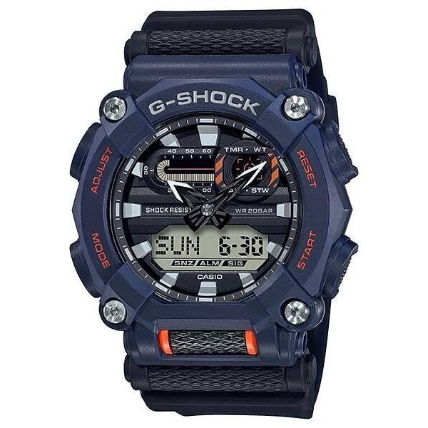 Casio GA-900-2A Heavy-duty Analog Digital Blue Resin Watch