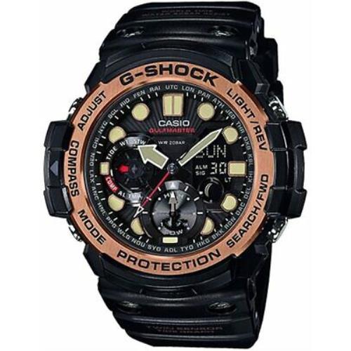 Casio G-shock Ana-digi Quartz Chrono Compass 200m Black Resin Watch GN1000RG-1A