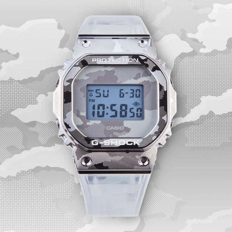 G-shock GM5600SCM Metal Camo Silver Clear Limited Edition Watch