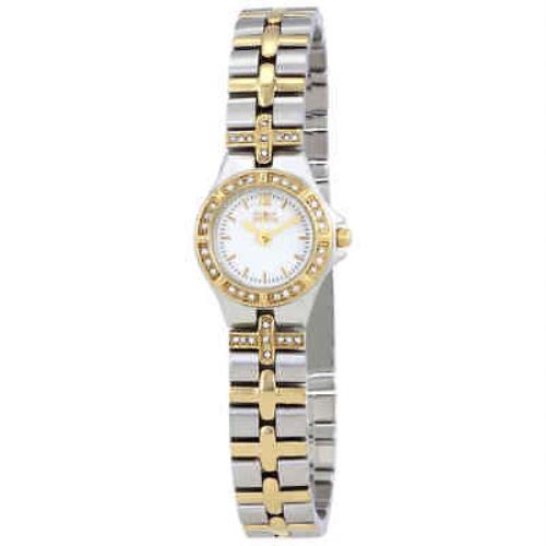 Invicta Wildflower White Dial Two-tone Ladies Watch 0133 - Dial: Rose Gold, Band: Gold, Bezel: Gold