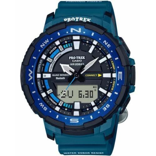 Casio Men`s PRT-B70-2C Pro Trek Quartz Sport Watch with Resin Strap Blue Watch - Blue, Quartz