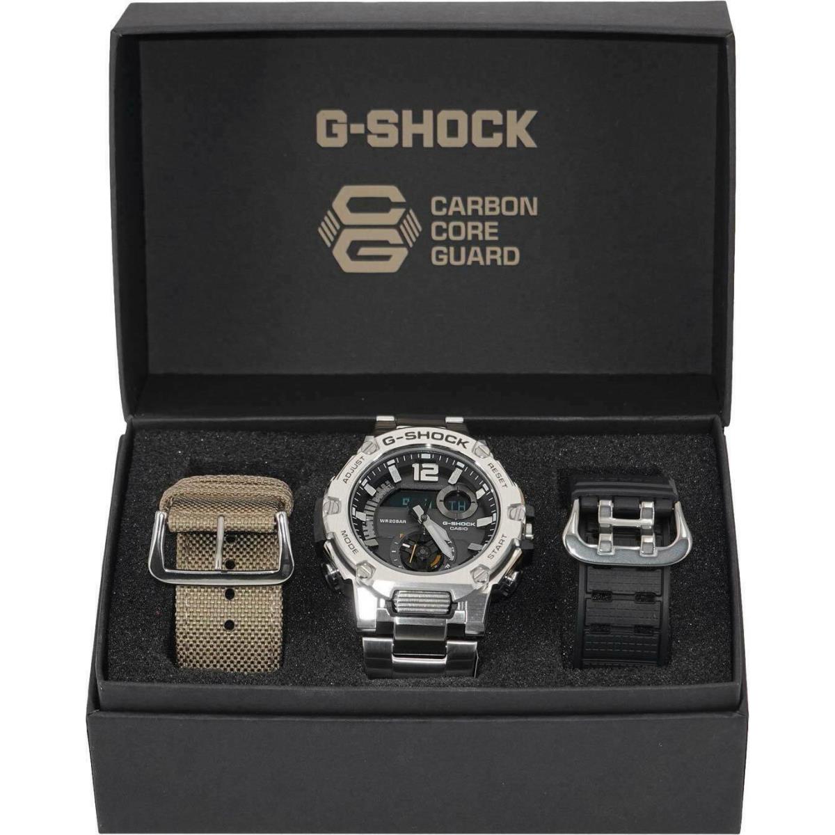 Casio G-shock Box Set G-steel Carbon Core Solar Power Bluetooth GSTB300E-5A