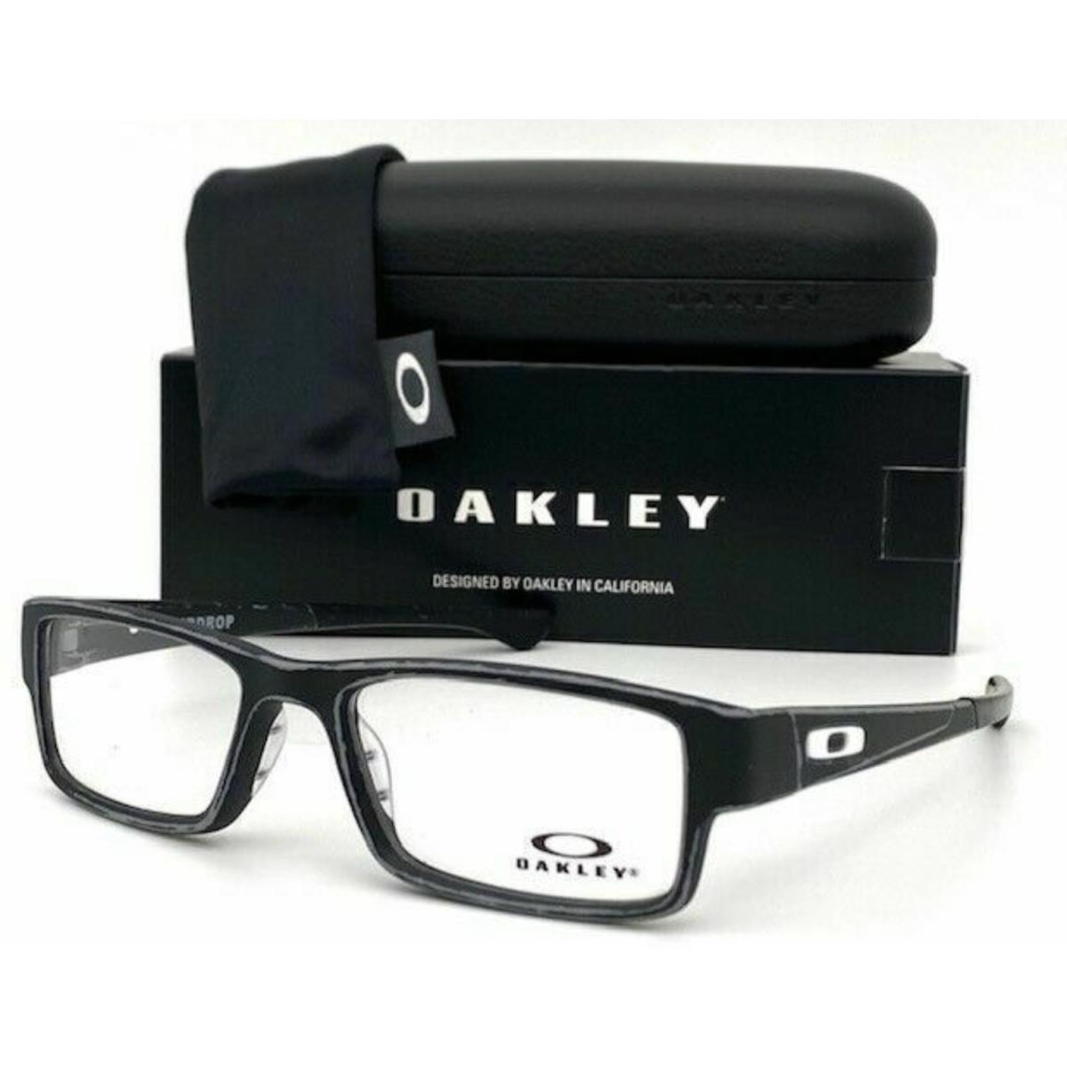Oakley Eyeglasses Airdrop OX8046-1457 XL Large 57-18 143 Satin Grey Frames - Frame: Black, Lens: