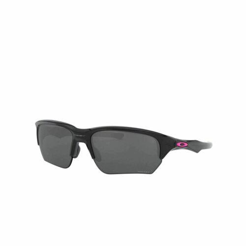 Oakley Asian Flak Beta OO9372-09 Men`s Rectangular Sunglasses in Plastic Frame - Frame: Polished Black, Lens: Prizm Black Iridium