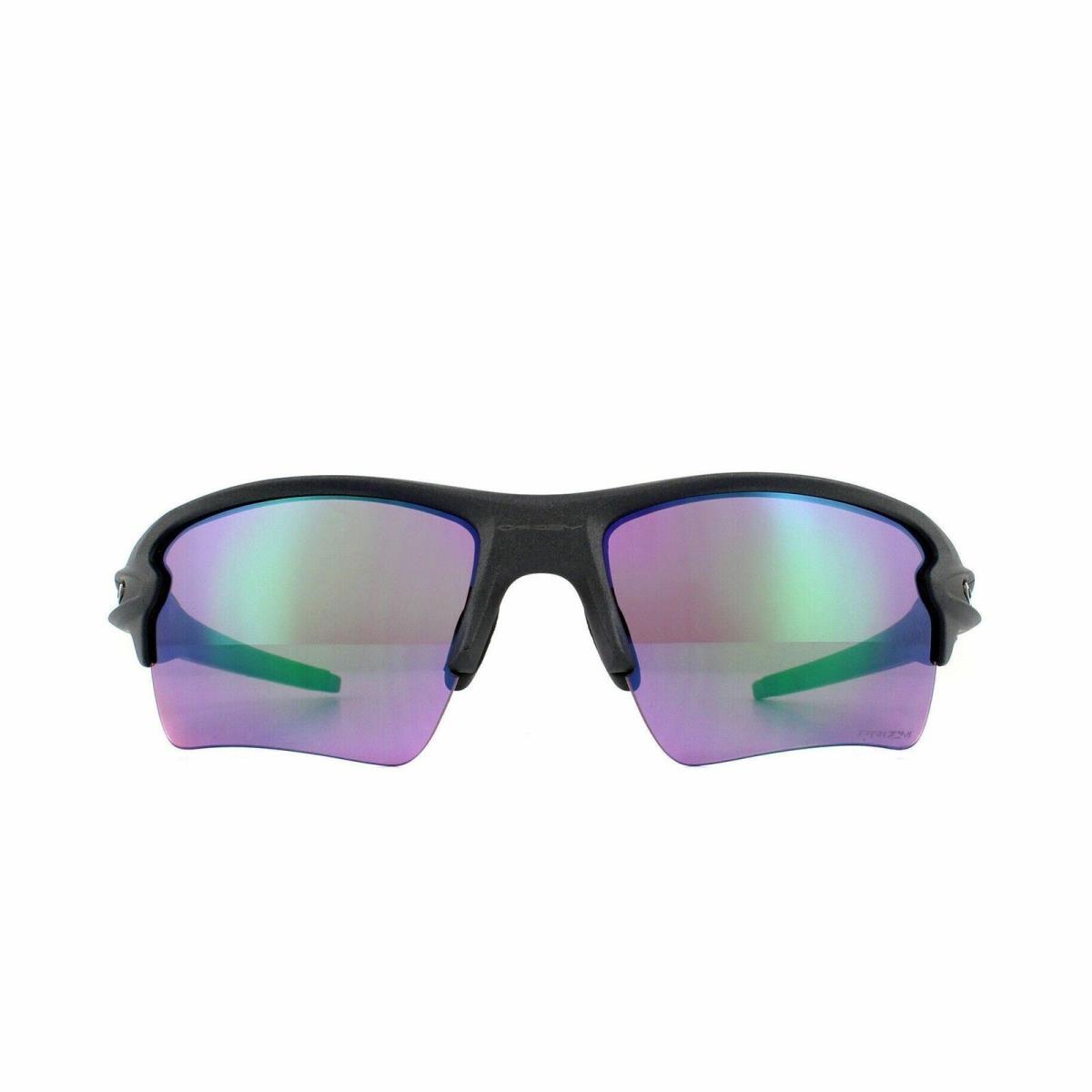 OO9188-F3 Mens Oakley Flak 2.0 XL Sunglasses - Frame: Black, Lens: Green
