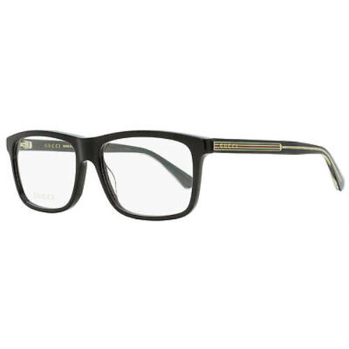 Gucci Rectangular Eyeglasses GG0384O 004 Black/transparent 57mm 0384