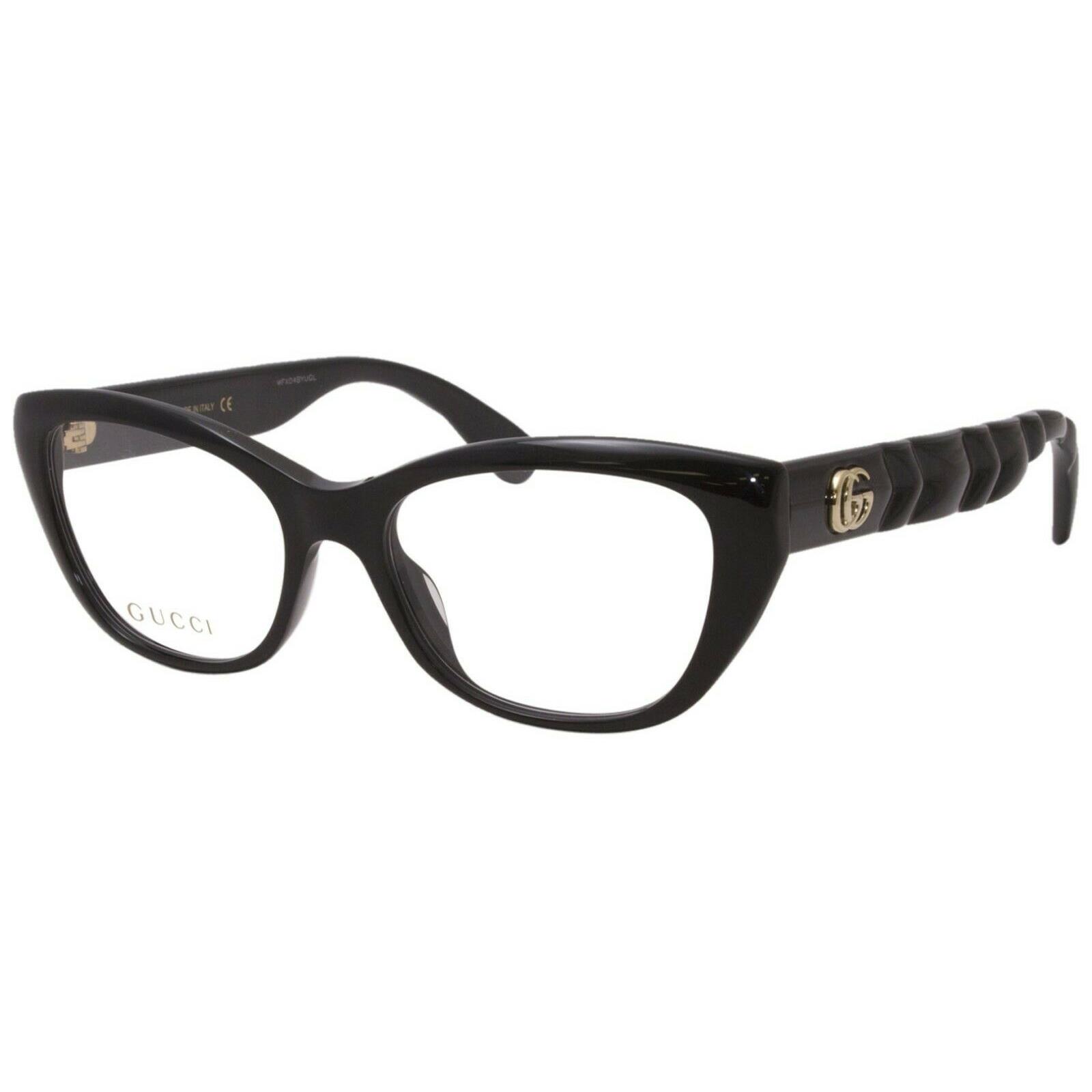 Gucci GG0813O 001 Eyeglasses Women`s Full Rim Black Cat Eye Optical ...