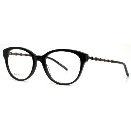 Gucci GG0656O 001 Black Womens Semi Cat Eye Full Rim Eyeglasses 53-19-140 B:43 - Frame: Black