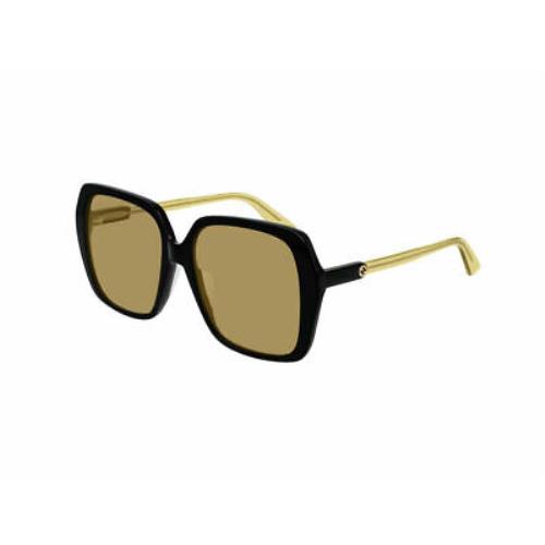 Gucci GG 0533SA 004 Black Brown Square Sunglasses Italy
