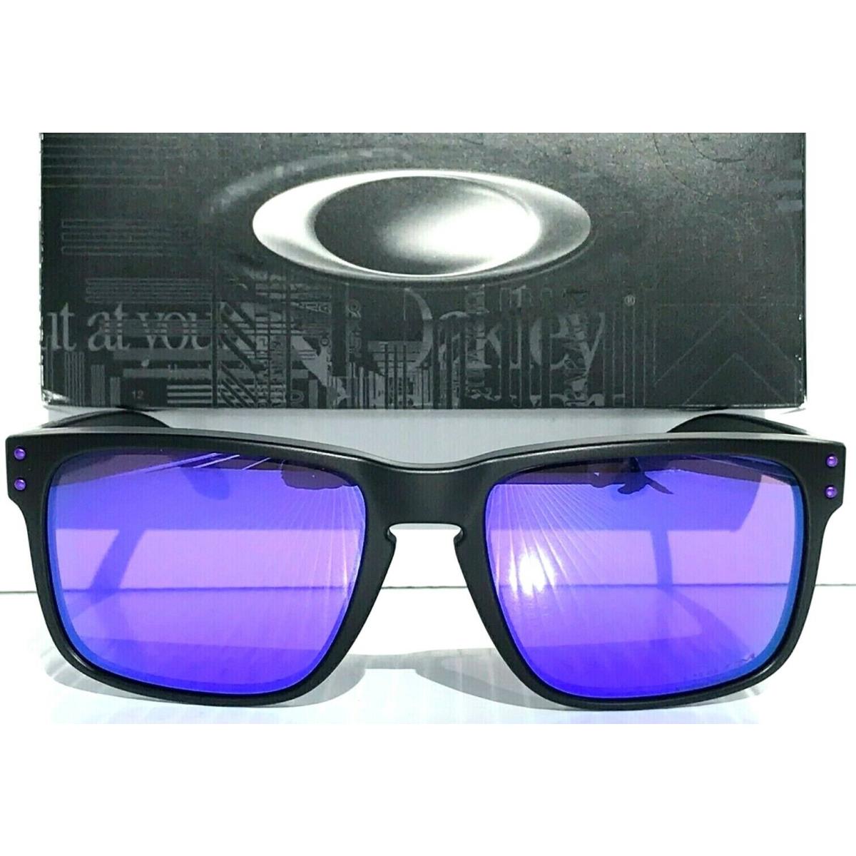 Oakley Holbrook Matte Black Polarized Galaxy Violet Iridium Sunglass 9102 - Oakley  sunglasses - 700285875828 | Fash Brands