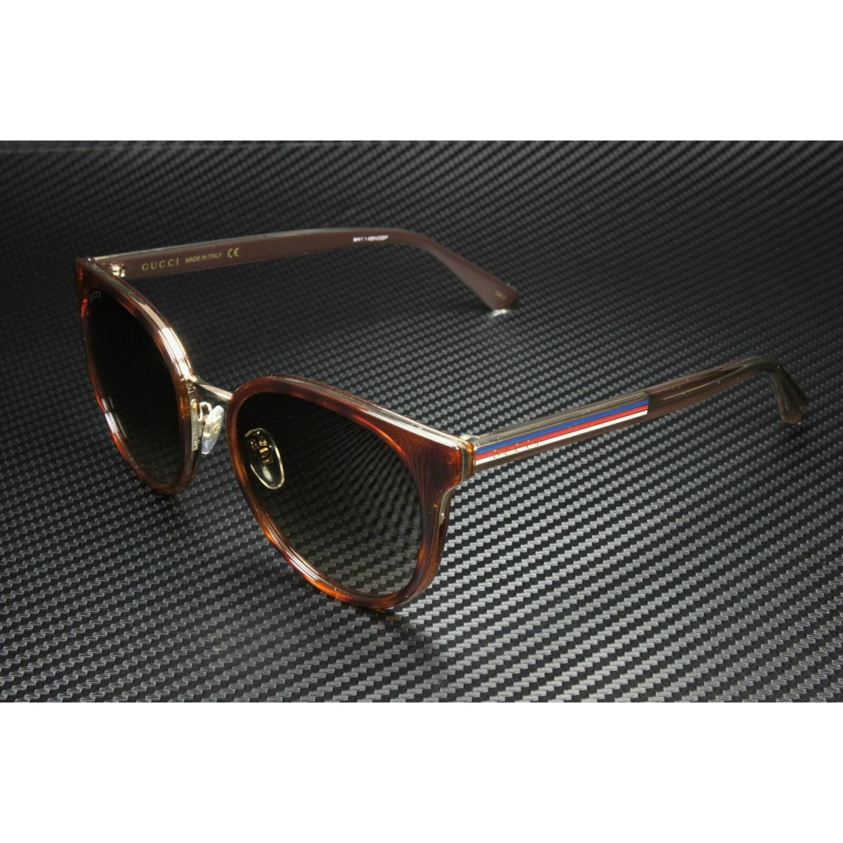 Gucci GG0850SK 004 Round Oval Havana Brown Women`s Sunglasses 56 mm