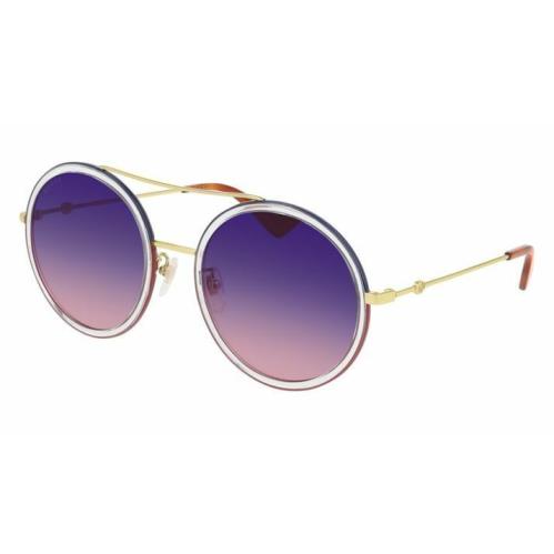 Gucci Gold / Blue Gradient Women`s 56mm Sunglasses GG0061S-023 56