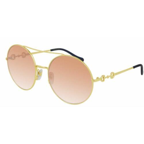 Gucci GG0878S 003 Gold Round Women`s 59 mm Sunglasses