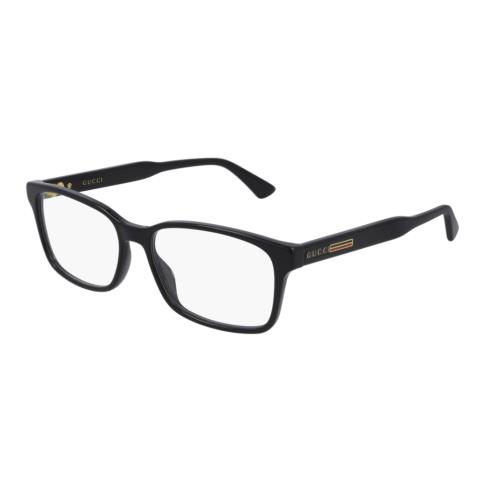 Gucci GG 0826O 004 Black Rectangle Men`s Eyeglasses