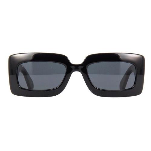 Gucci GG0811S 001 Black Grey Lens Rectangle Women`s Marmont Sunglasses - Frame: Black, Lens: Grey