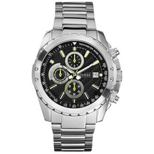 Guess Men`s Black Dial Silver Stainless-steel Quartz Chronograph Watch U16526G1