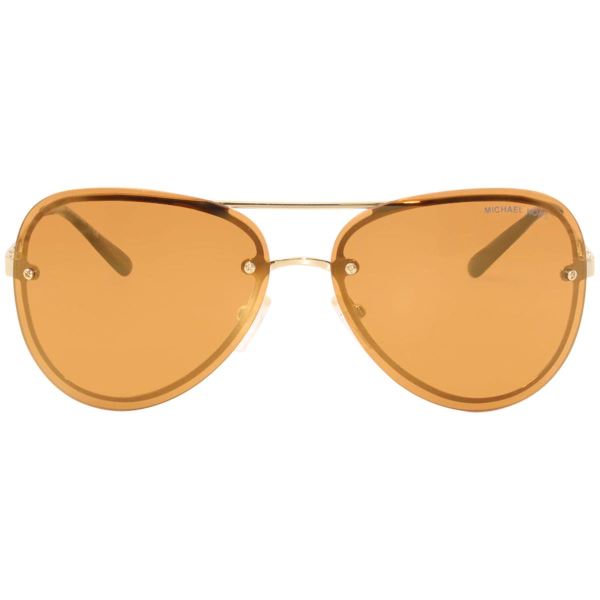 Michael Kors La Jolla MK1026 10142C Sunglasses Shiny Pale Gold/acorn Mirror Lens