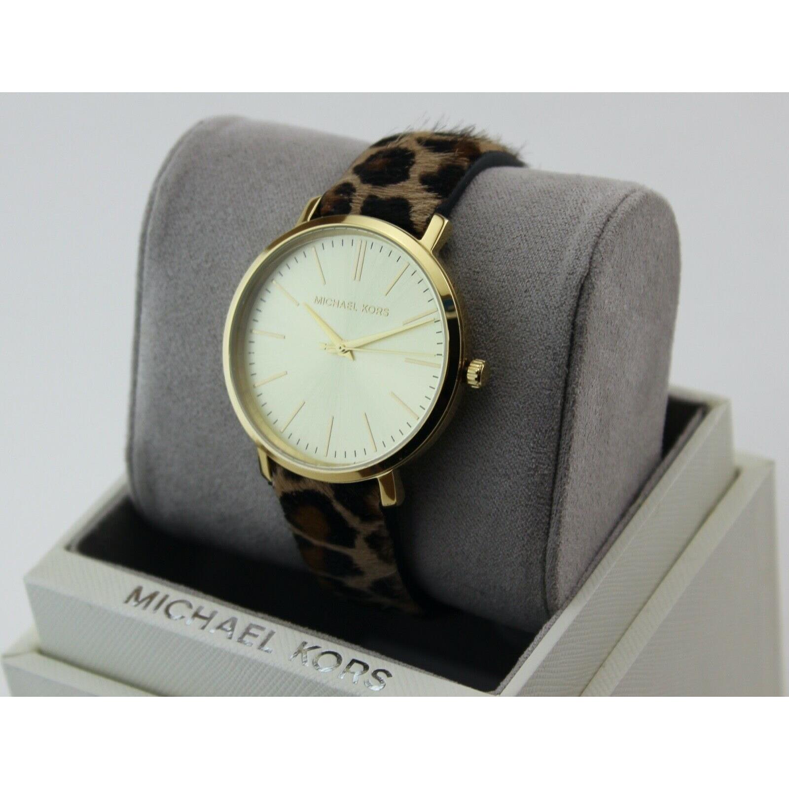 leopard michael kors watch