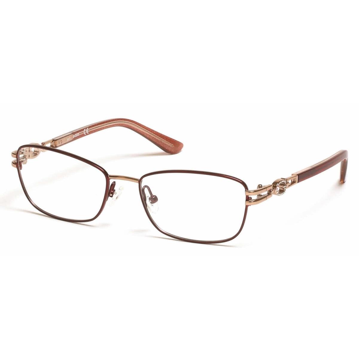 Guess GU2687 Matte Dark Brown Womens Cat Eye Eyeglass Frames 53/17/135 308