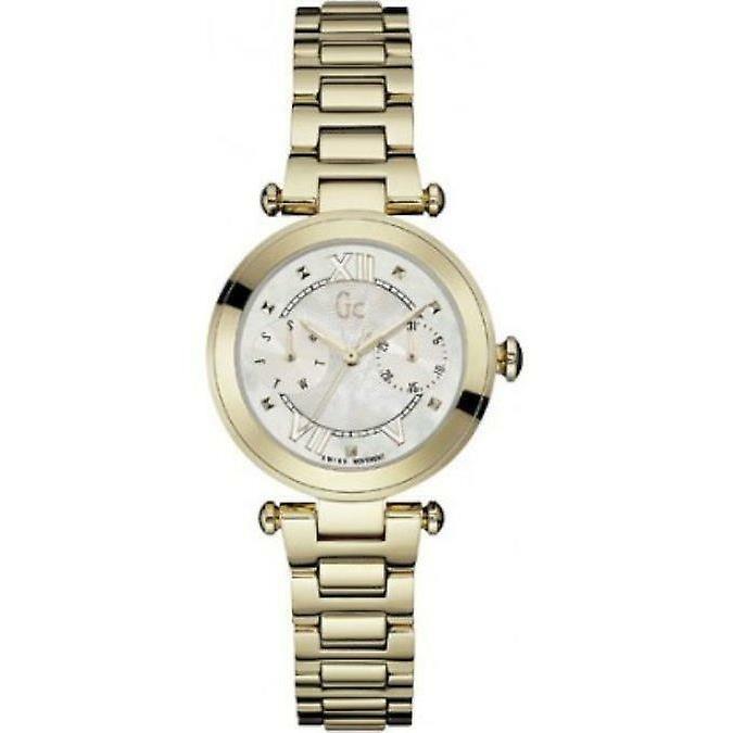 GC Guess Collection Gold Tone White Mop Dial Swiss Watch Y06008L1