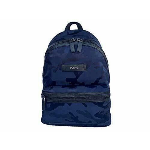 Michael Kors Kent Indigo Nylon Large Backpack Camo Navy Blue 37S0LKNB2U FS
