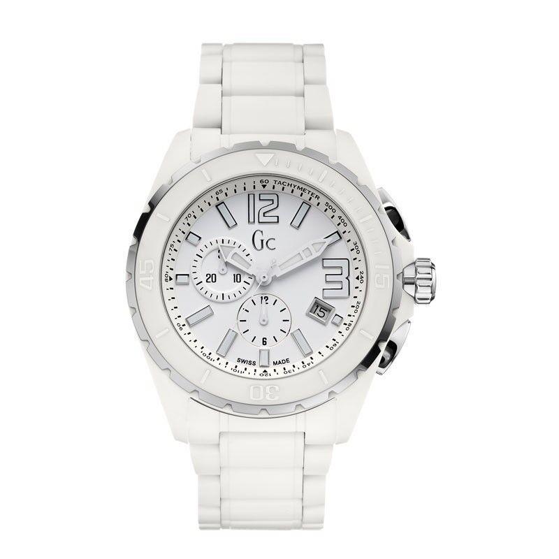 Guess Collection Xxl Phantom White Ceramic Timepiece X76012G1S