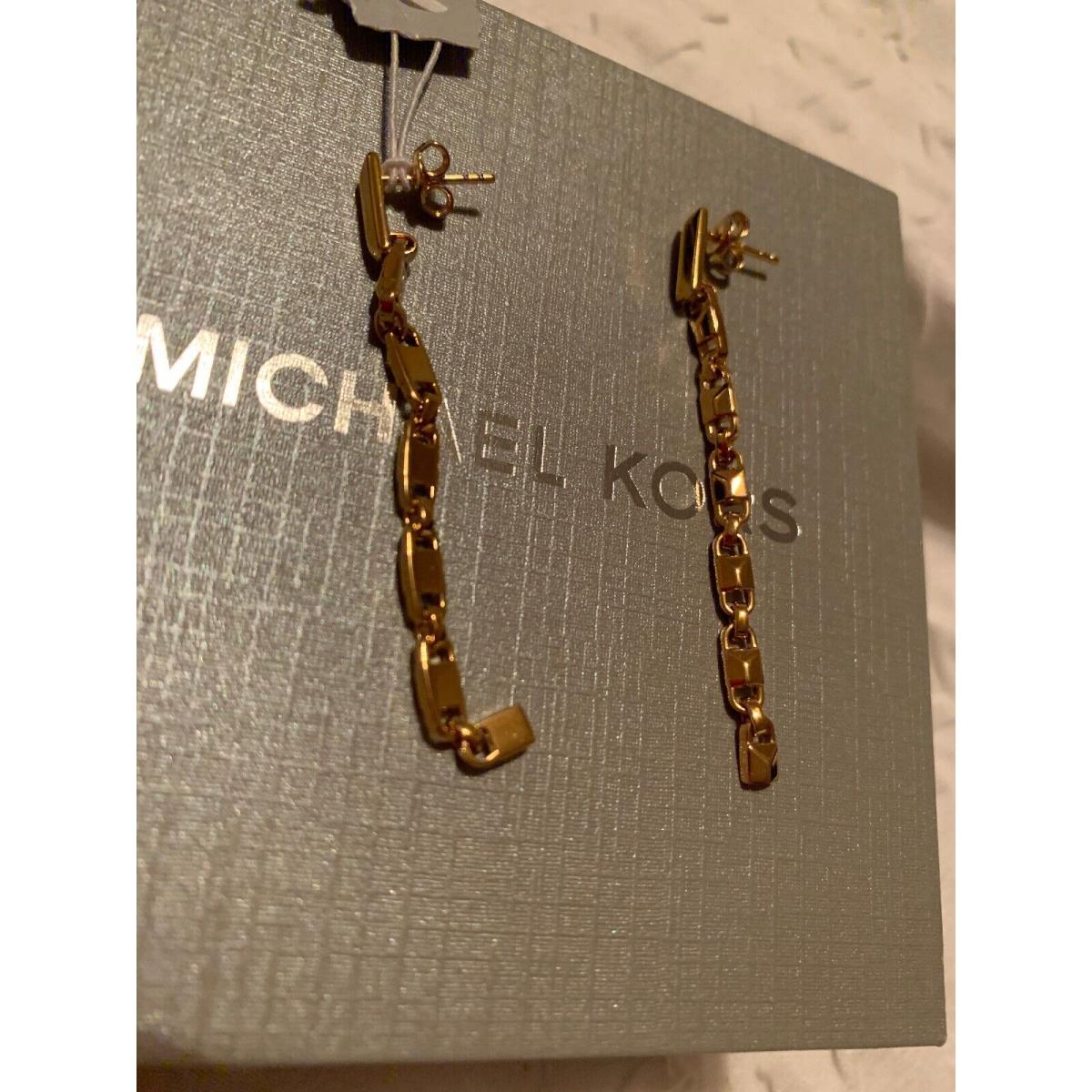 Michael Kors Gold Pated Sterling Silver Mercer Link Earring MKC1012 M1