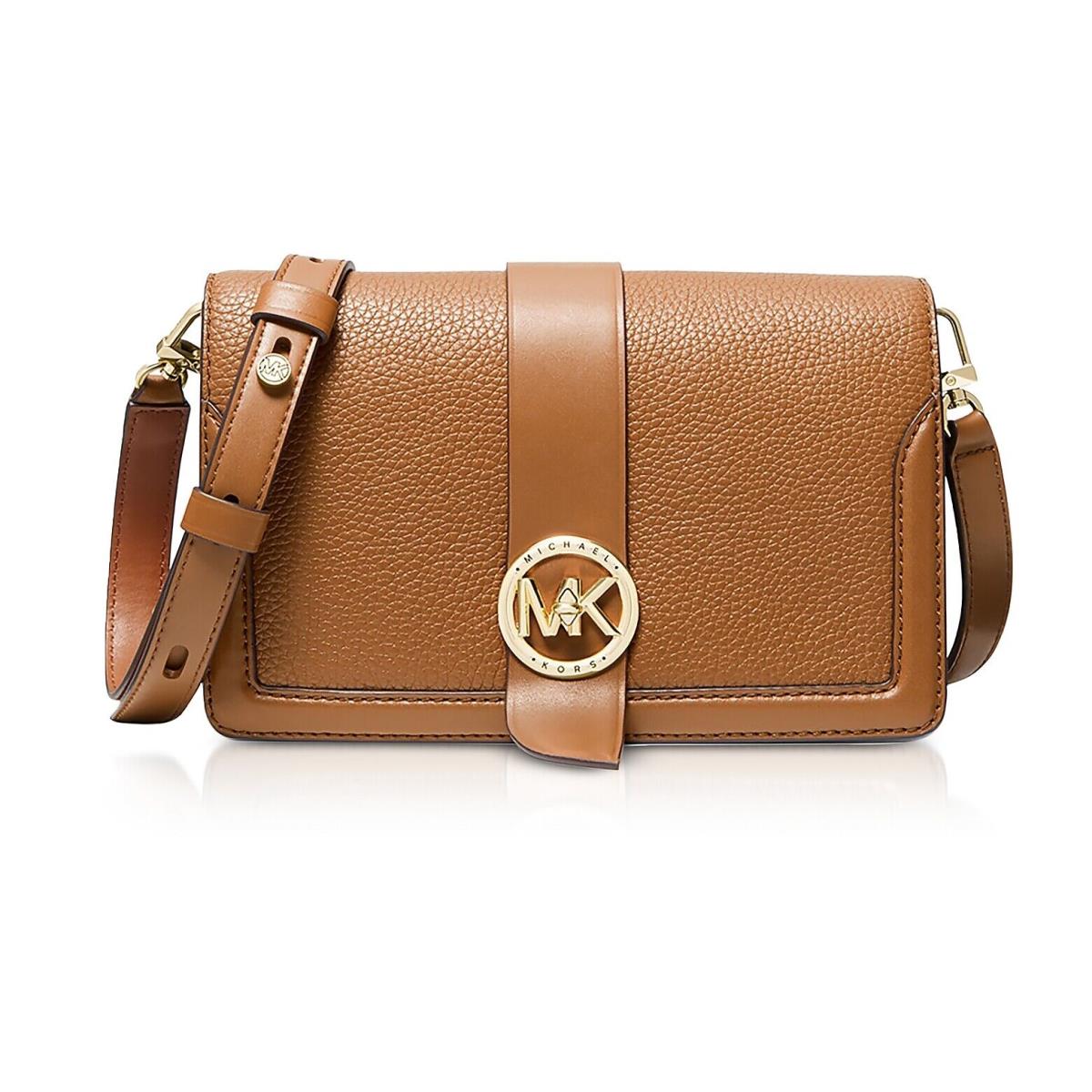 Michael Kors Medium Triple Gusset Crossbody Leather Shoulder Handbag