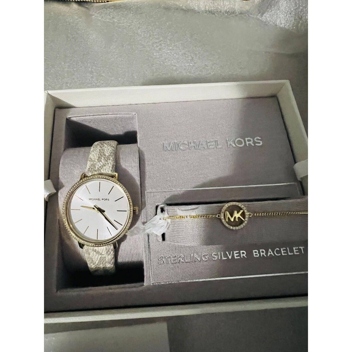 Michael Kors store MK1037 Women's Gold Tone Watch Bracelet/Sterling Silver Bracelet