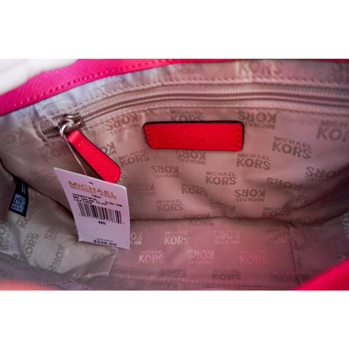 Michael Kors  bag  TINA - Pink Exterior, Beige Lining, Pink Handle/Strap 5