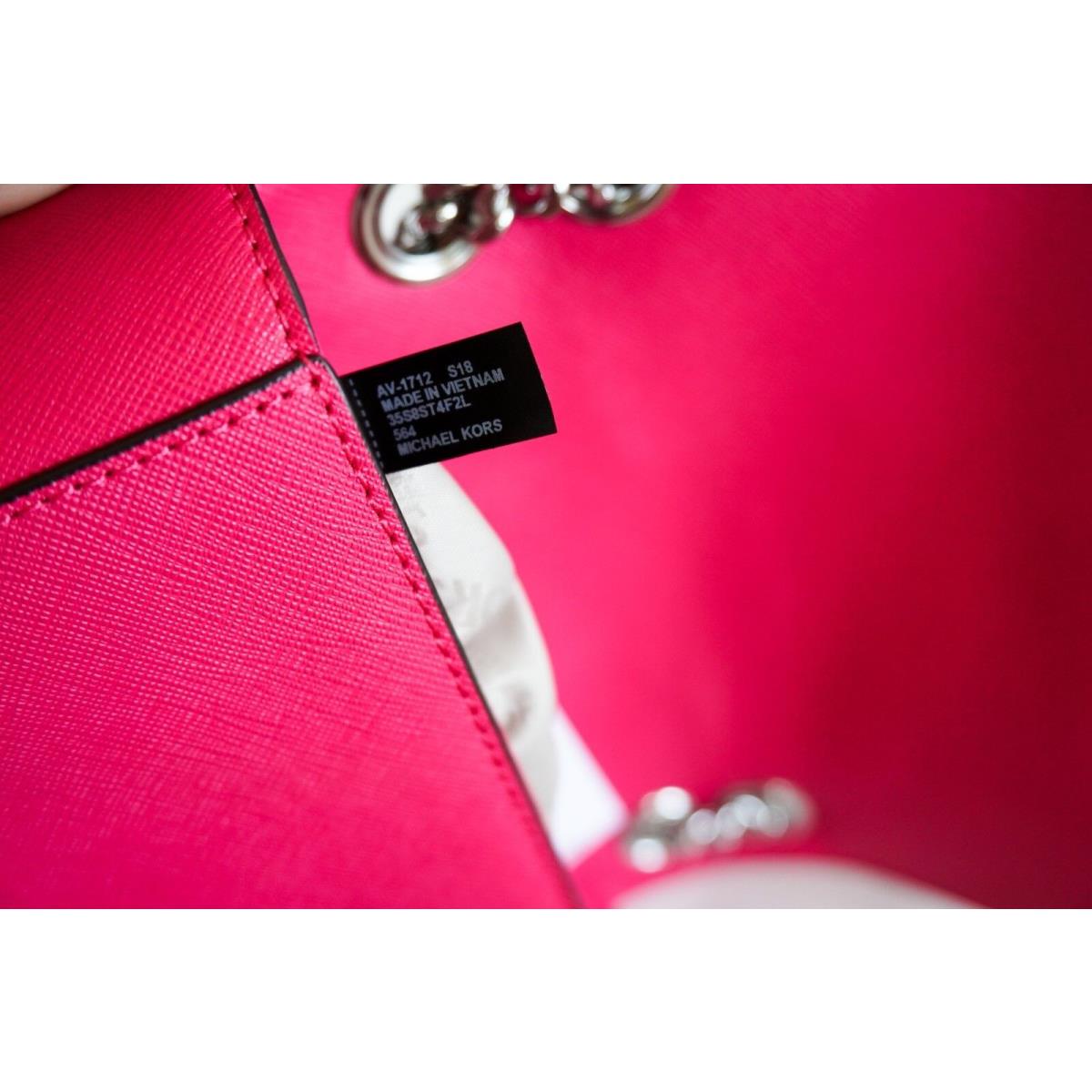 Michael Kors  bag  TINA - Pink Exterior, Beige Lining, Pink Handle/Strap 7