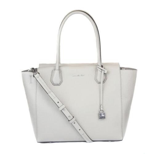 Michael Kors Women`s Leather Grey Mercer Large Sachel Purse Bag Handbag Ret