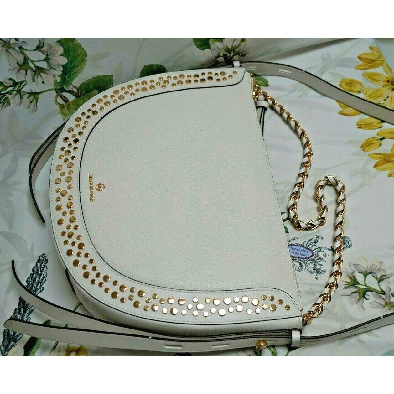 Michael Kors  bag  JAGGER - White / Gold Tone Hardware Exterior, Optic White Manufacturer 4