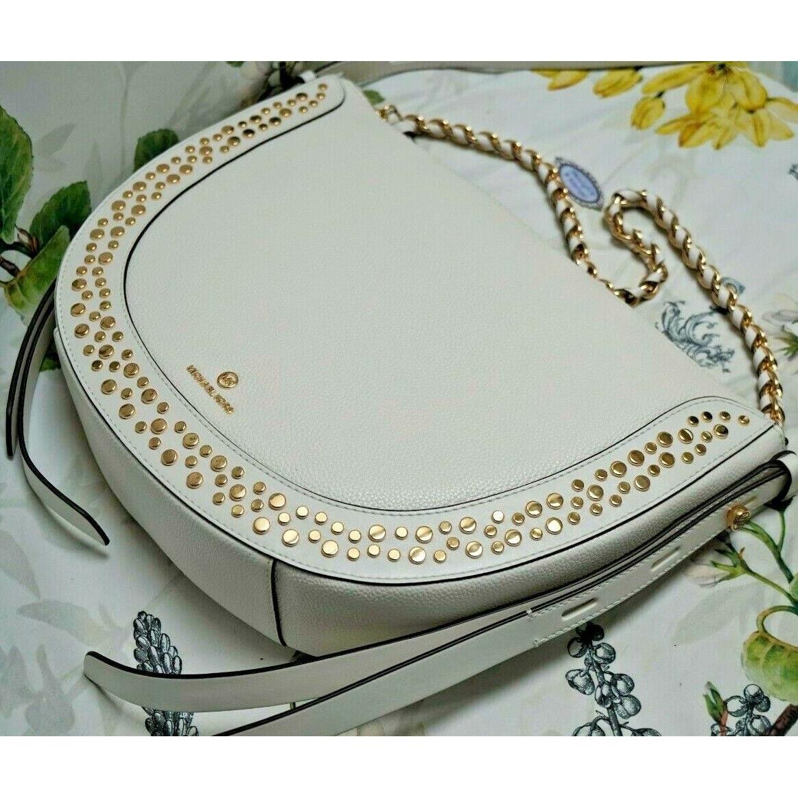 Michael Kors  bag  JAGGER - White / Gold Tone Hardware Exterior, Optic White Manufacturer 5