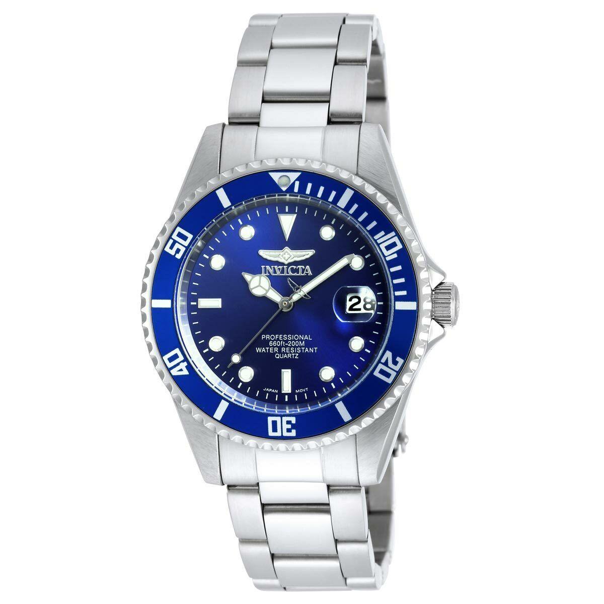 Invicta 9204OB Gent`s Pro Diver Steel Bracelet Blue Dial Watch