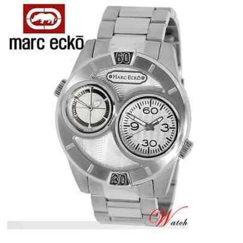 Marc Ecko Men`s 2 Times Silver IP Collection Watch E20060G1