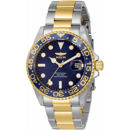 Invicta Women`s Pro Diver Quartz Blue Dial Two Tone Stainless Steel Watch 33260