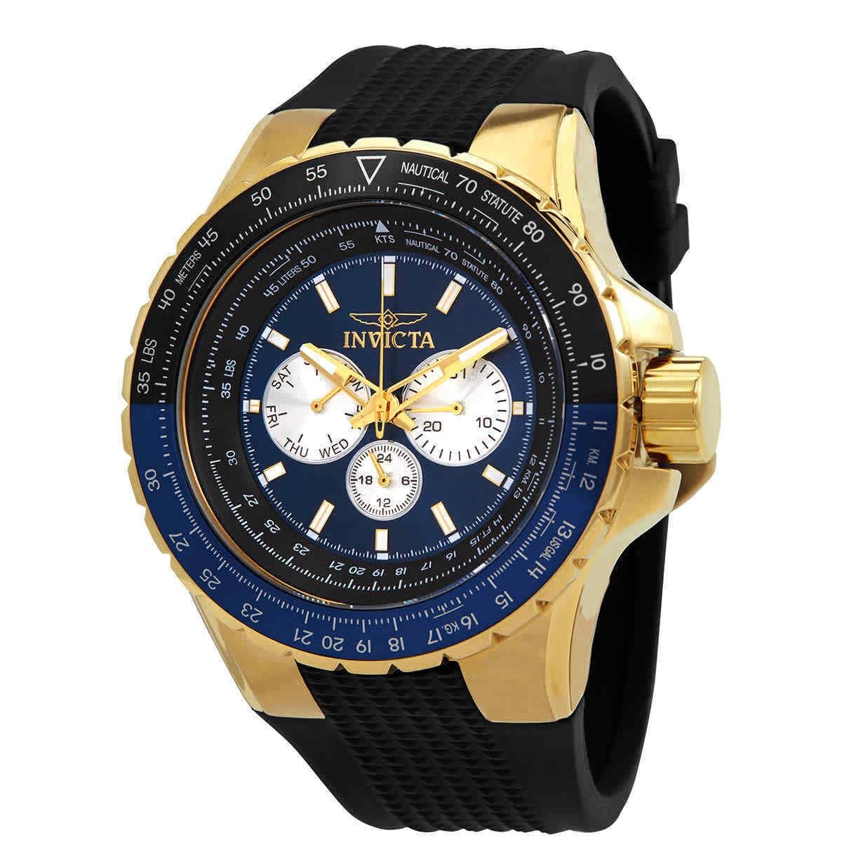 Invicta Aviator Chronograph Quartz Blue Dial Men`s Watch 33031