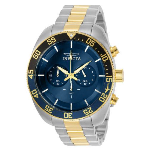 Invicta Men`s Watch Pro Diver Quartz Chronograph Two Tone Bracelet 30800