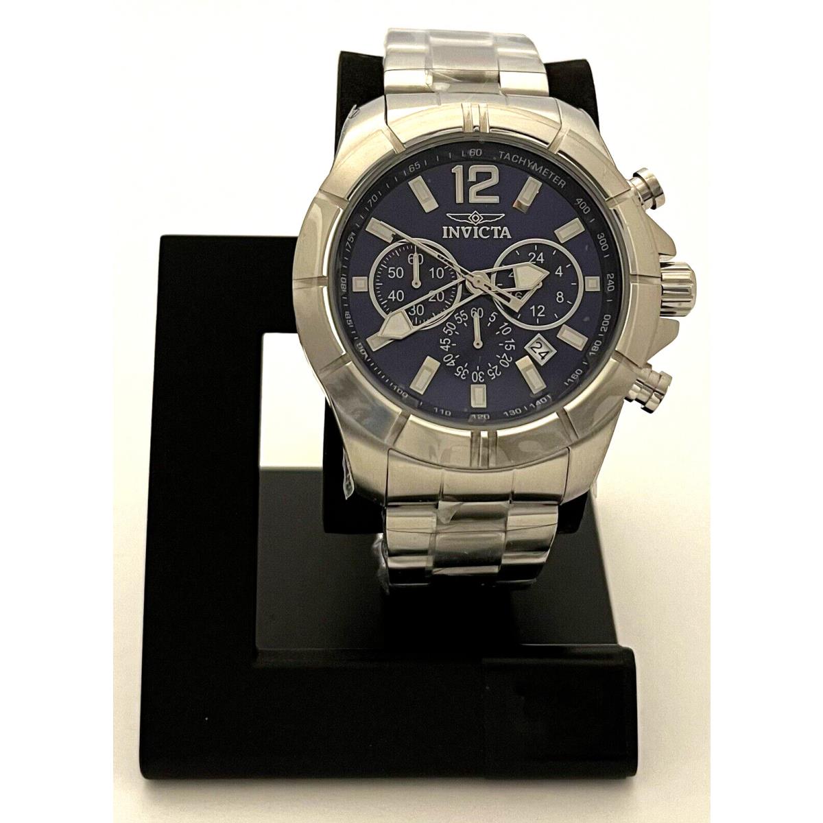 Blue face invicta discount watch