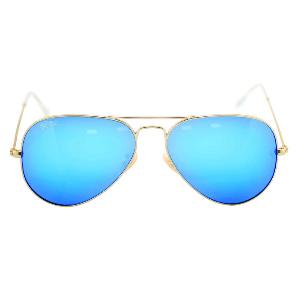 Ray-ban Sunglasses RB3025 Aviator Flash Gold Frame Blue Flash Lens 58mm Unisex - Frame: Gold, Lens: Blue