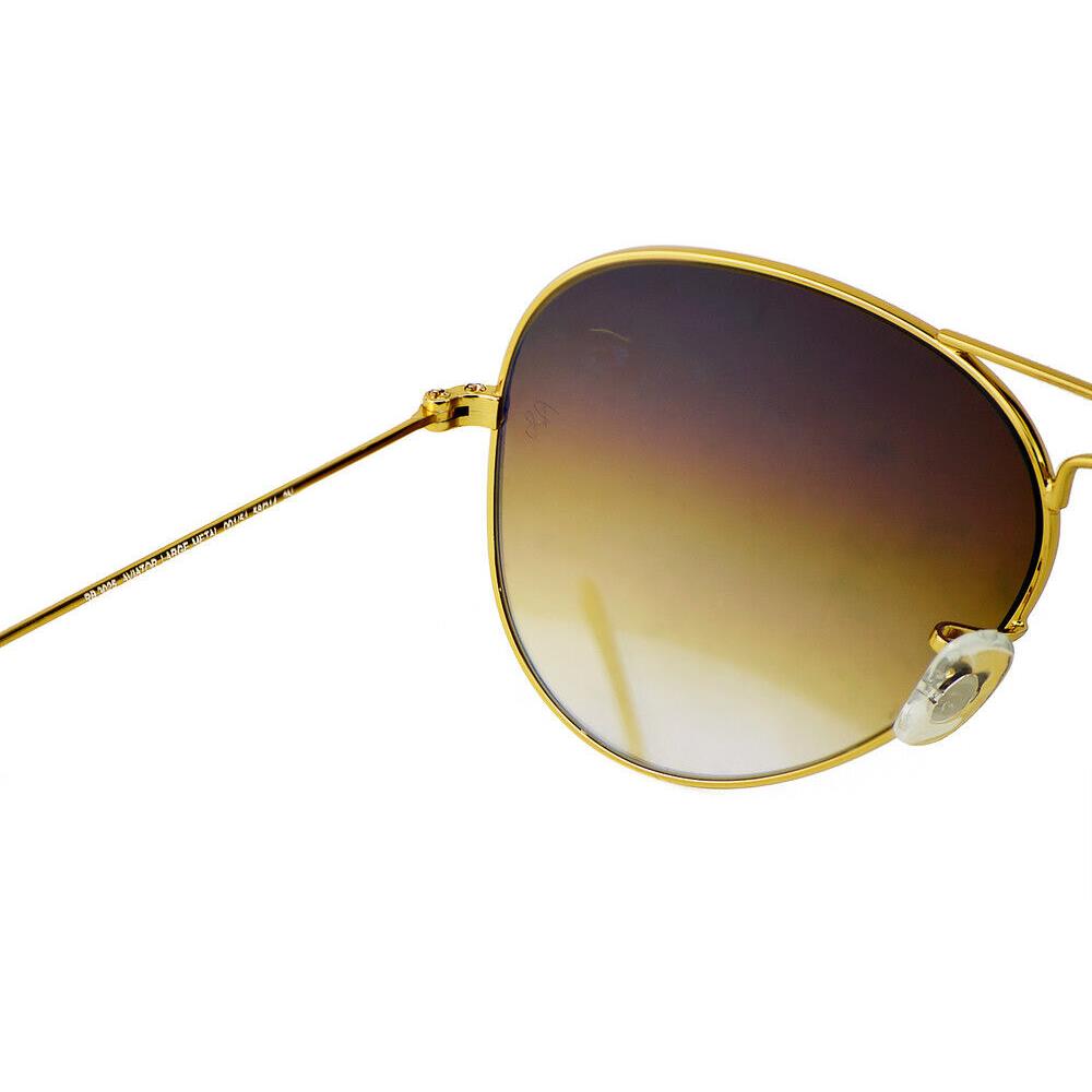 Ray-ban Sunglasses RB3025 Aviator Gradient Gold Frame Light Brown Lens 58mm