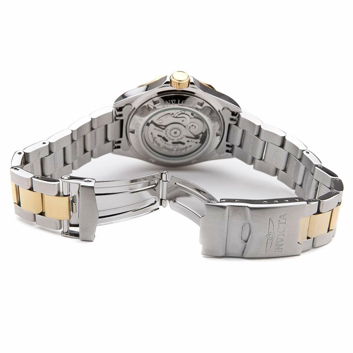 Invicta 17043 Gent`s Automatic Black Dial Two Tone Bracelet Watch