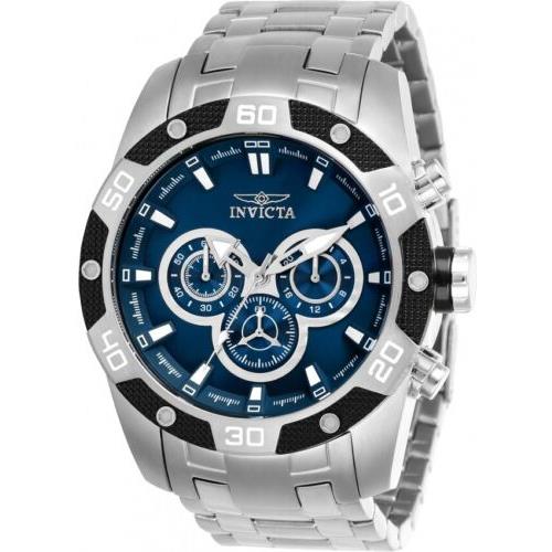 Invicta Speedway Chronograph Blue Dial Mens Watch 25839 - Blue Dial, Steel Band, Black, Silver Bezel