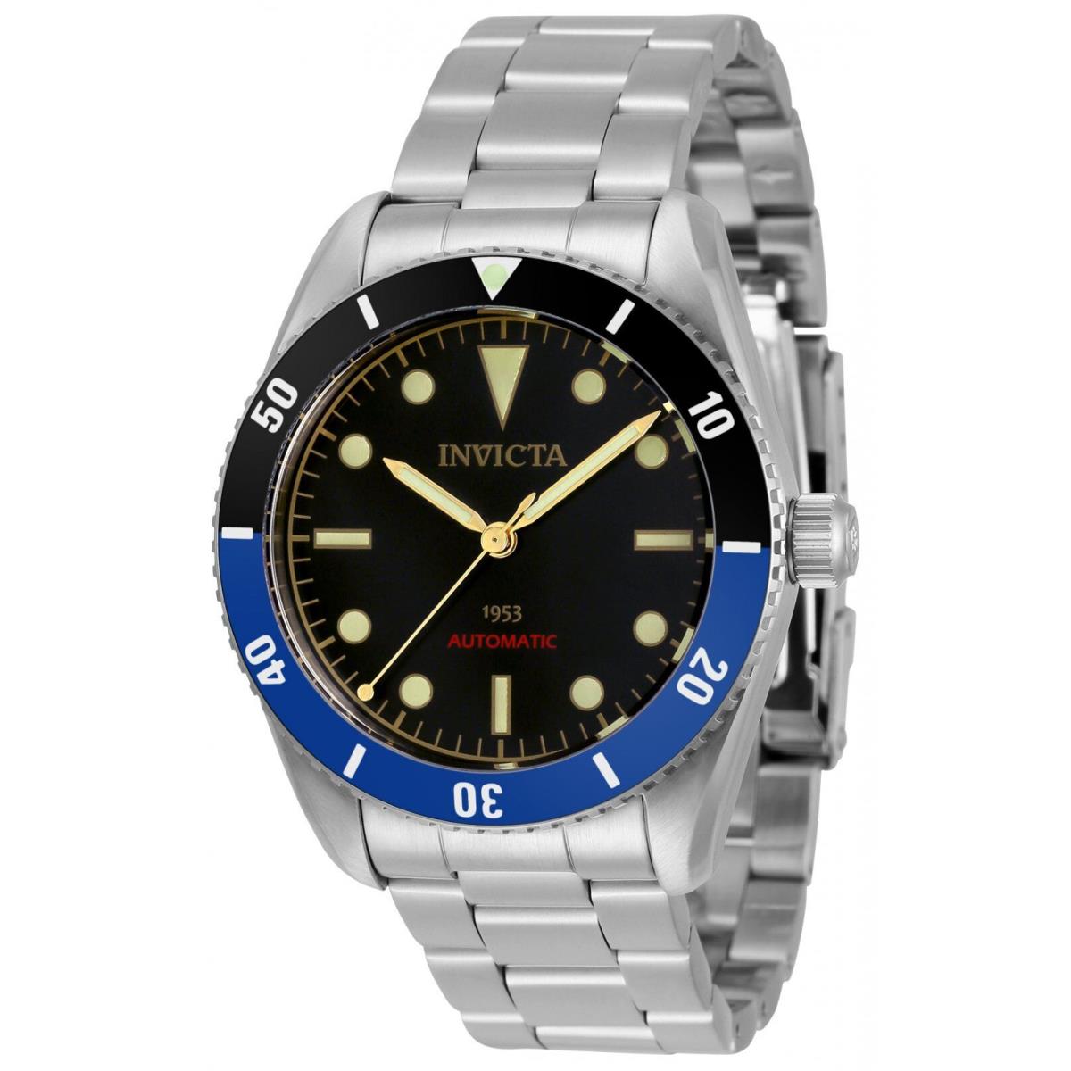 Men`s 34333 Pro Diver Automatic 3 Hand Black Dial Batman Bezel Invicta Watch