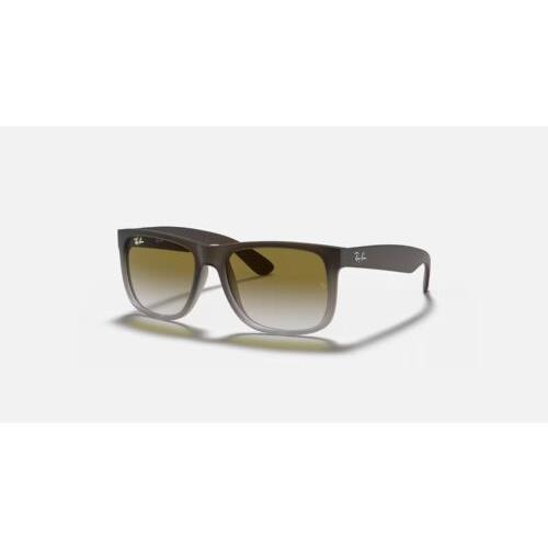 Ray-ban Justin Matte Brown/green Gradient 54 mm Sunglasses RB4165 854/7Z 54-16 - Frame: Brown, Lens: Green