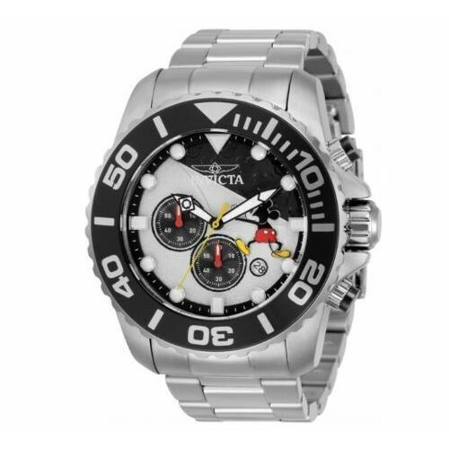 Invicta Disney Limited Edition Men`s 50mm Mickey Silver Chronograph Watch 32443