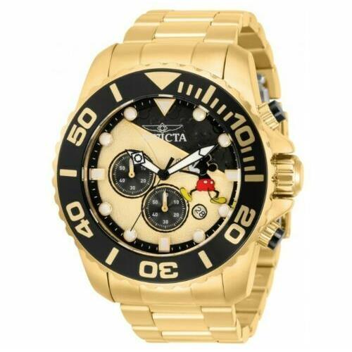 Invicta Disney Limited Edition Men`s 50mm Mickey Gold Chronograph Watch 32448