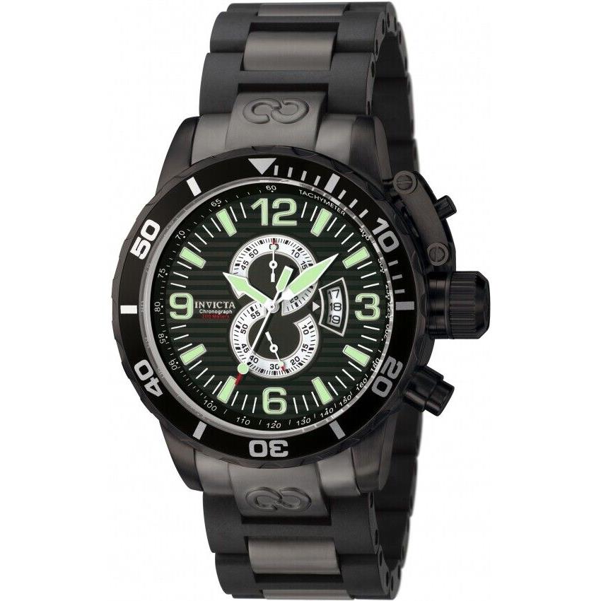 Invicta Corduba Ibiza 52mm Midnight Black w Chronograph Date- Link Bracelet